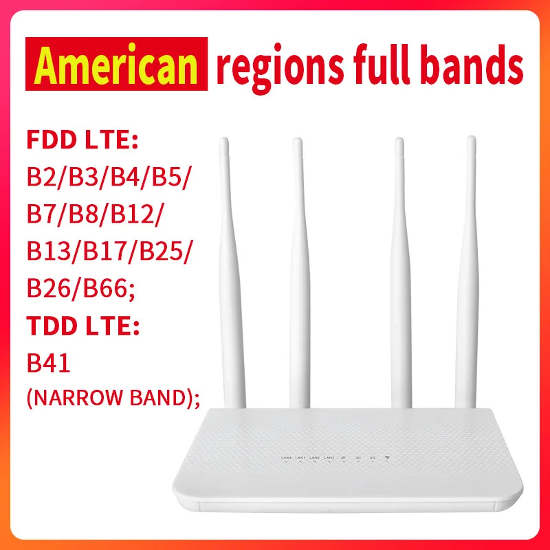 4G CPE Americas regions full band B2 B3 B4 B5 B7 B8 B12 B13 B17 B25 B26 B66 like zte mf279 huawei b310s 518|3G/4G роутеры| |