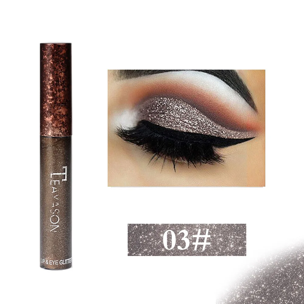 12 видов цветов водостойкие жидкие тени для век блестящие Сияющие макияж