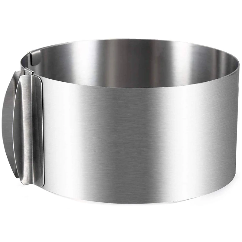 

Cake Ring 6 to 12 Inch Adjustable Round Stainless Steel Cake Mousse Mould Ring Bakeware Tools Cake Decorating Mold Baking Ring