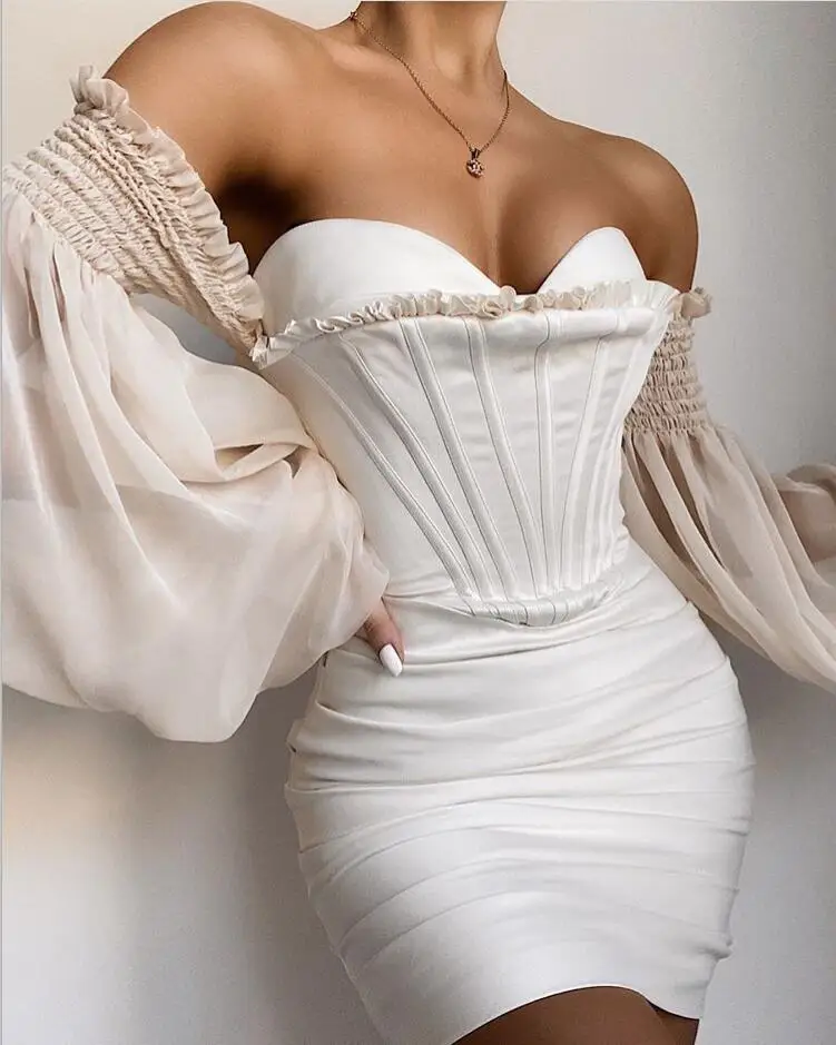 Женское облегающее вечернее платье черное или Белое Облегающее с открытыми