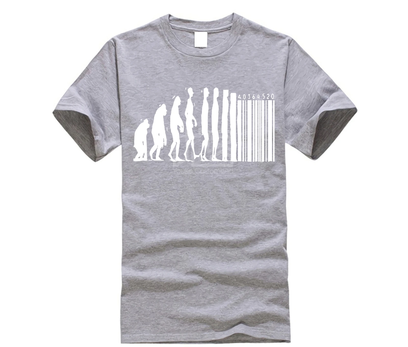 Retro T Shirts Human Evolution Banksy Mankind Monkey Barcode Capitalism Anarchy Tee shirt Design Website | Мужская одежда