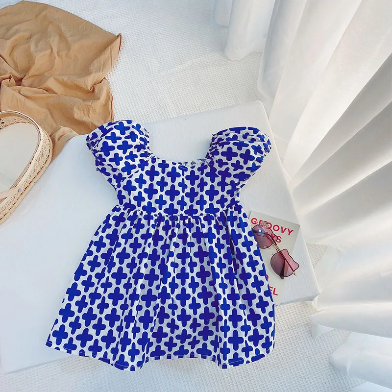 

Летнее платье для маленьких девочек, детские синие платья для девочек, платья для маленьких девочек, детские наряды, платье принцессы, крута...