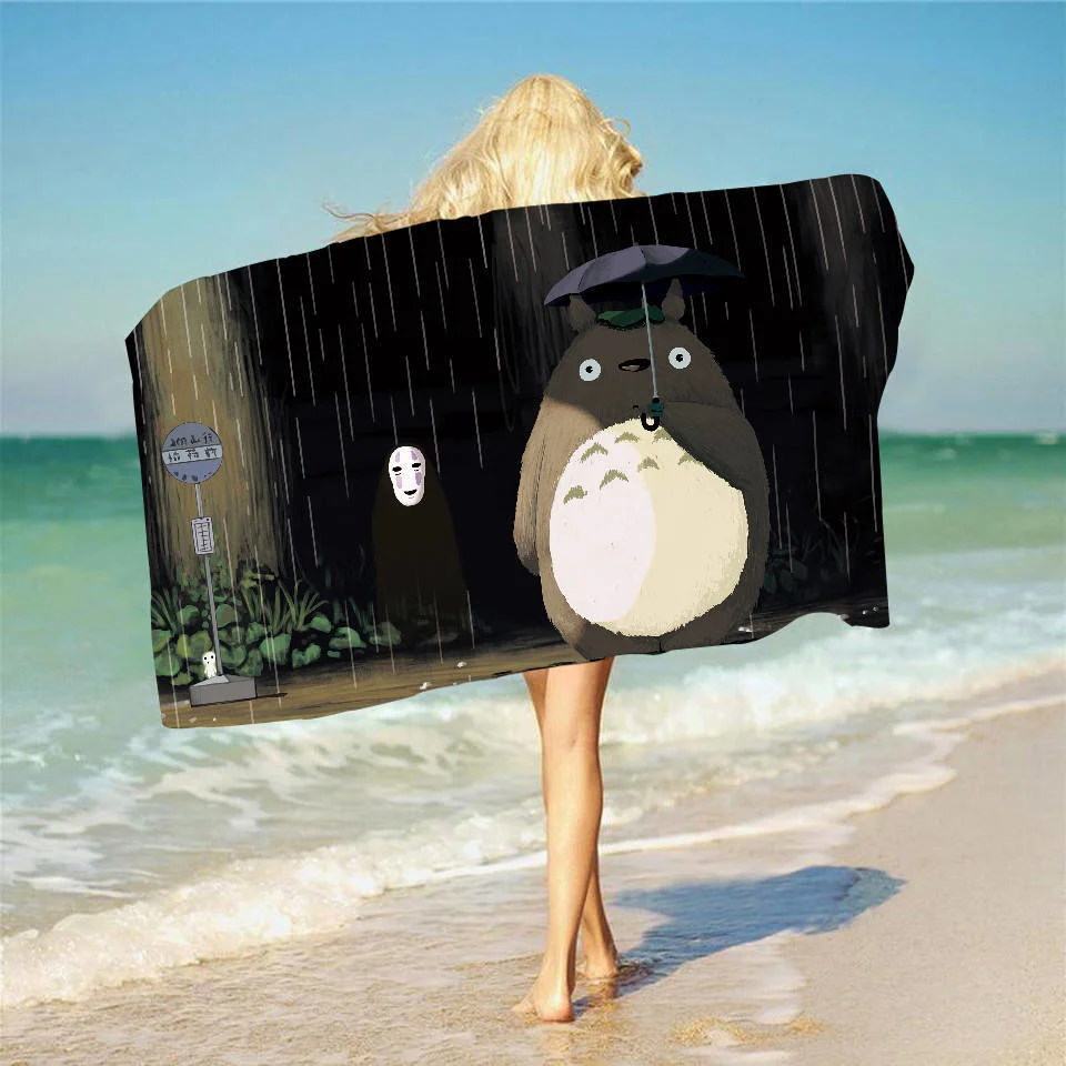 Японское аниме мультфильм тонари No Totoro бытовое банное полотенце цифровая печать