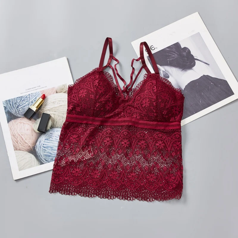 Бюстгальтер женский кружевной пикантное нижнее белье без косточек с