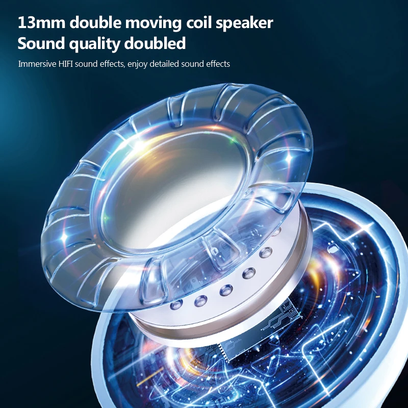 TWS Bluetooth наушники Беспроводные HiFi музыкальные Спортивная игровая гарнитура для