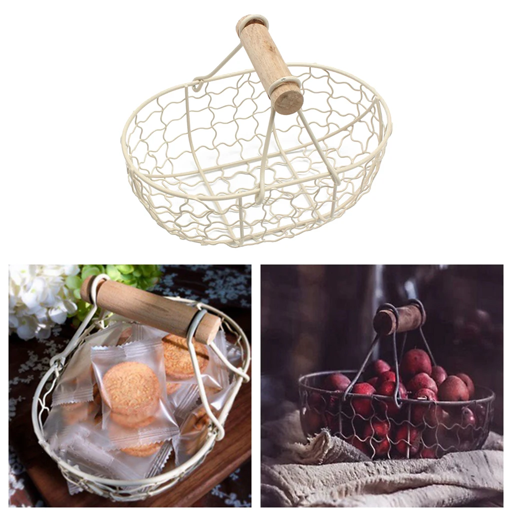 

Bread basket, fruit basket, breakfast basket, small handle basket, iron mesh