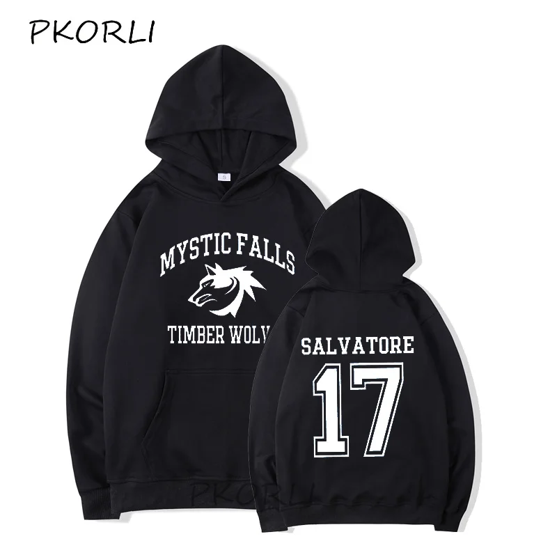 

The Vampire Diaries Hoodies Men Women Damon Salvatore 17 Ian Somerhalder Sweatshirts Streetwear Anime Pullover Men's Coats