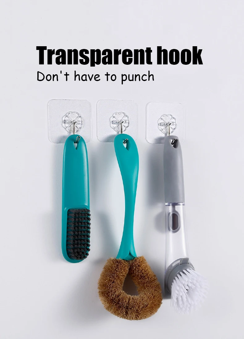 10 шт. Прозрачный Прочный Вешалки крючки всасывания тяжелой нагрузки на присосках