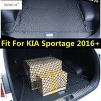 lapetus accessories fit for kia sportage 2016 2020 rear trunk luggage storage container cargo mesh net molding cover kit trim