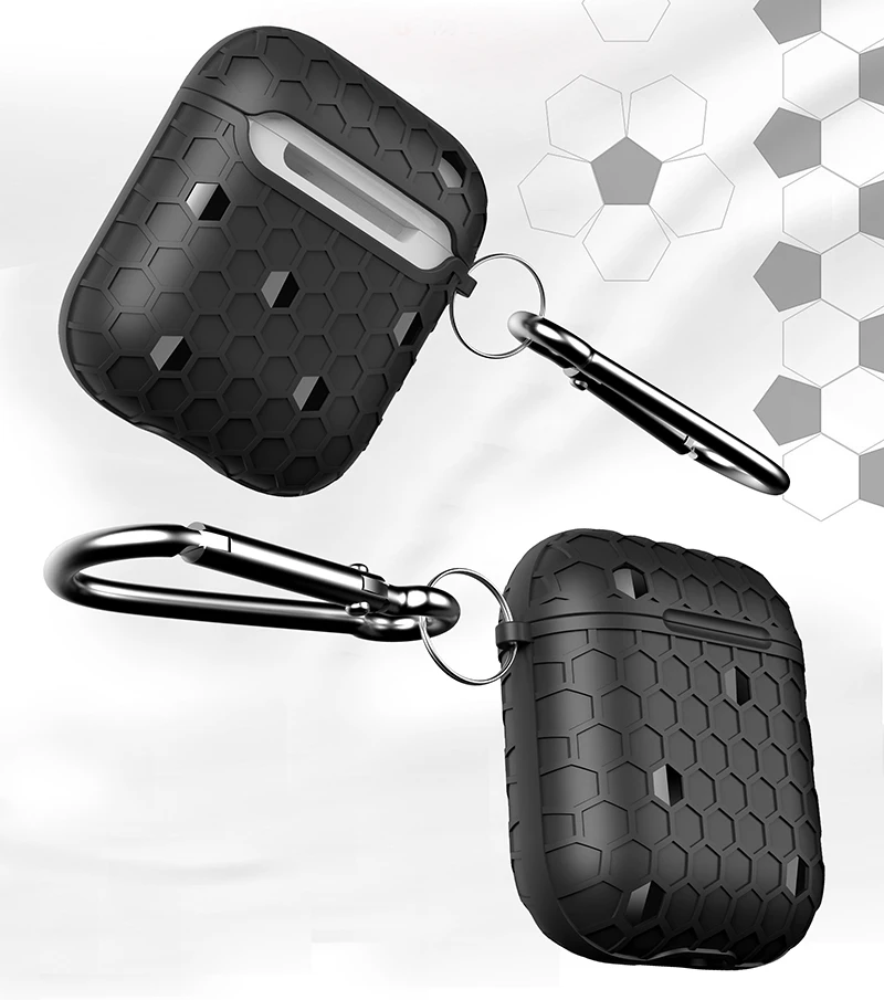 Сетчатый силиконовый чехол для Apple гарнитура для AirPods аксессуары беспроводные Bluetooth наушники мягкий чехол для iPhone AirPods чехол