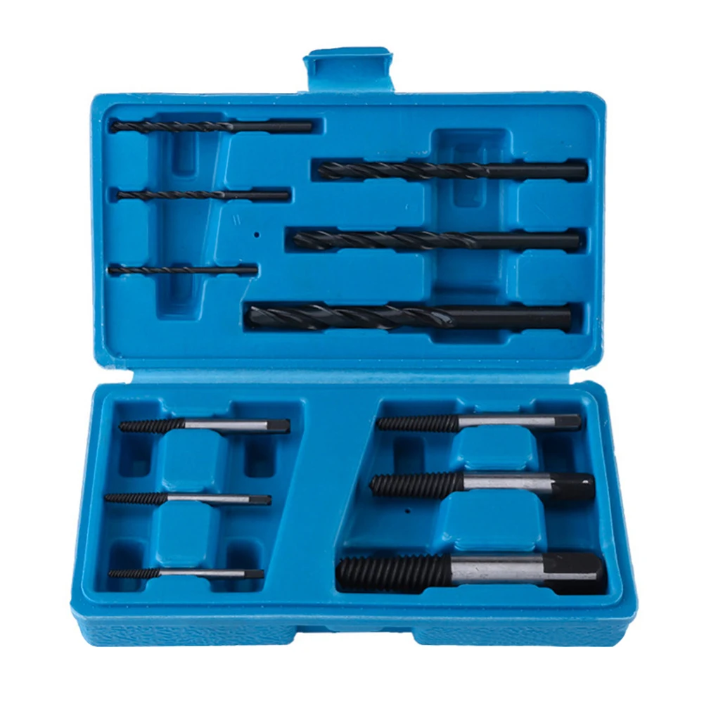 

12pcs/Set Multifunctional Carbon Steel Broken Screw Extractor Remover Puller Bolts +Spiral Twist Drill Bits Set Tool Accessories