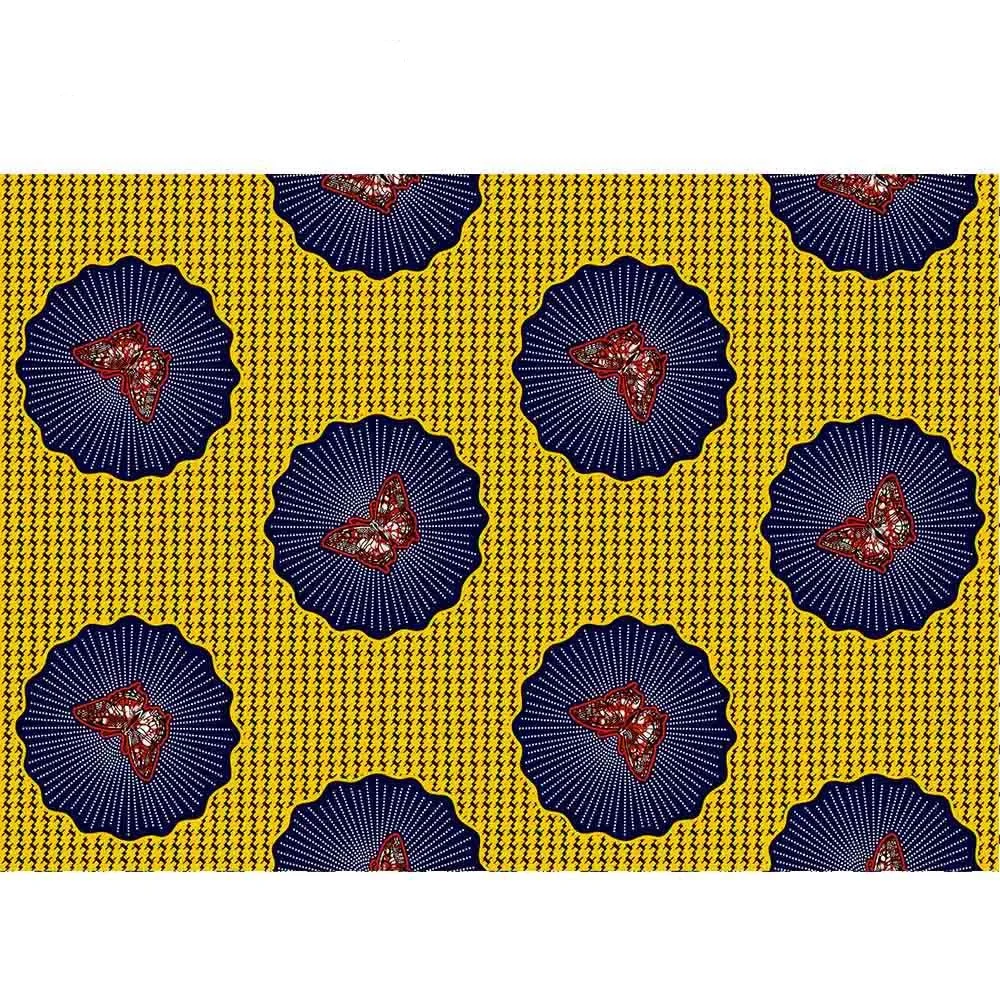 

New Style Polyester Wax Prints Fabric Fashion hot selling fabric Binta Real Wax High Quality Fabric for Wedding Dress