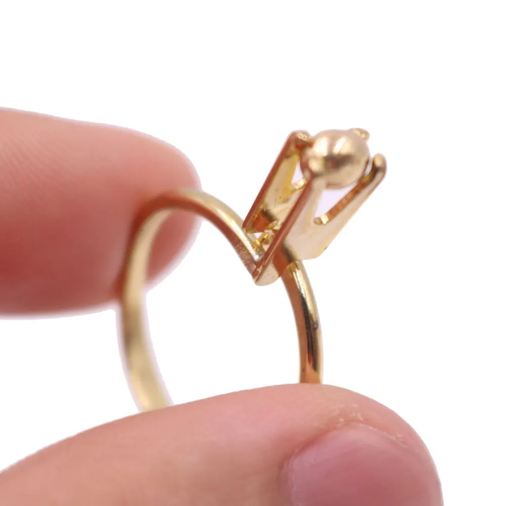 

Подставка для кольца с неизолированным драгоценным камнем, самодельный пустой держатель, зажим, ювелирный инструмент с драгоценным камнем