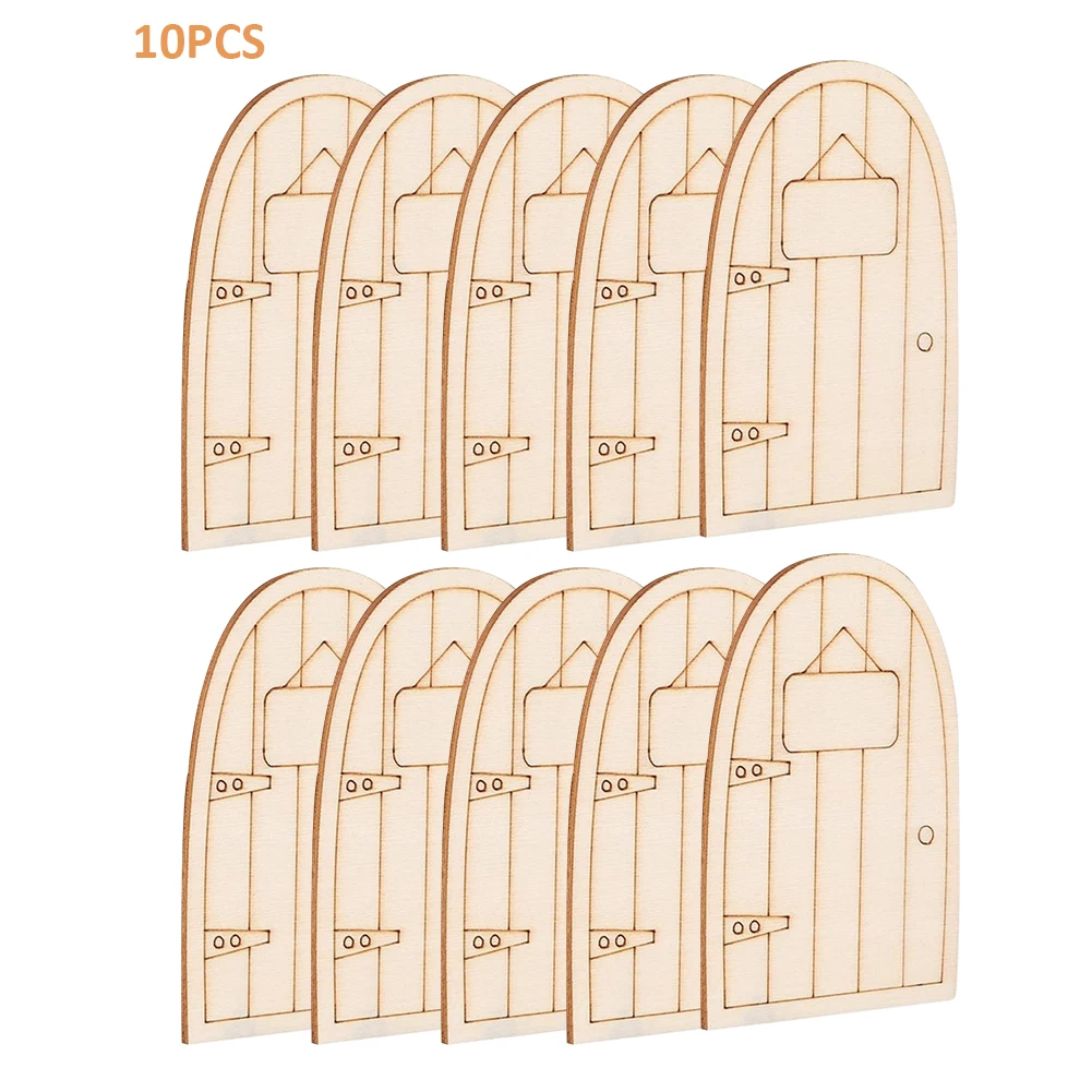 

DIY Wooden Fairy Elf Door Mini Craft Kit Christmas Door Decoration Vintage Miniature Fairy Garden Accessories Gift Parties Decor
