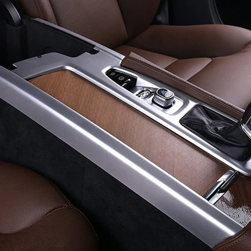 Автомобильный Стайлинг консоли переключения передач Накладка для Volvo S90 2017-19 LHD