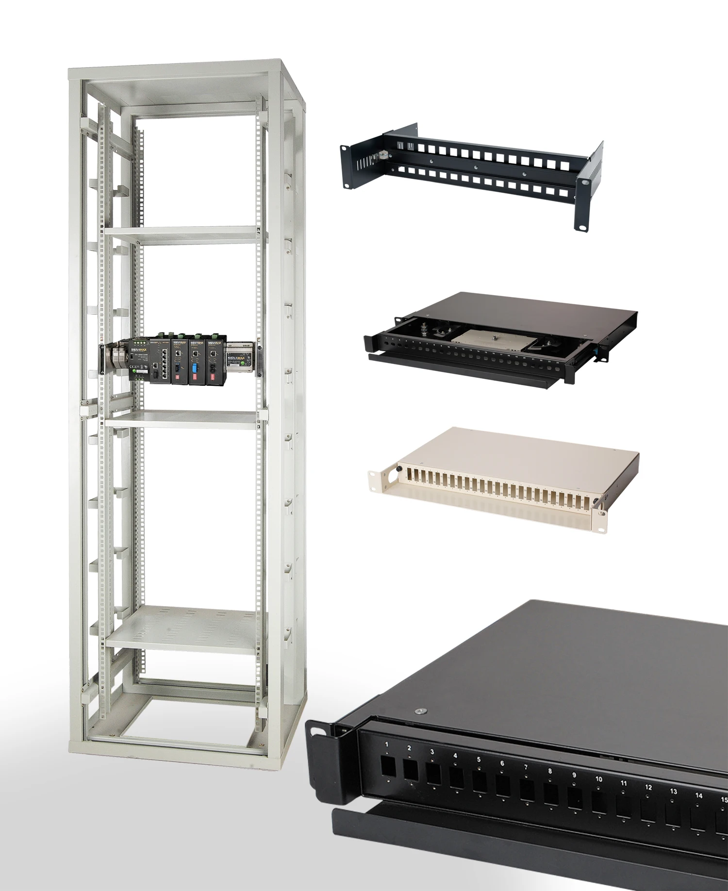 19 дюймов Rackmount Din Железнодорожный комплект высокопрочный алюминиевый сплав регулируемая полка крепление на din-рейку полка(черный цвет