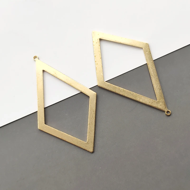 Модные подвески 10 шт./лот открытый прямоугольник Ромб Геометрическая подвеска