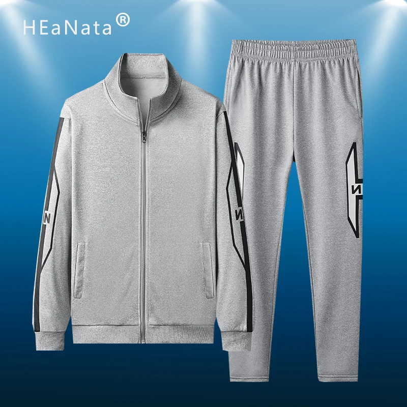 

Новинка, мужской спортивный тренировочный Повседневный осенний спортивный костюм, мужской свитшот с карманами, модные куртки, мужской спор...