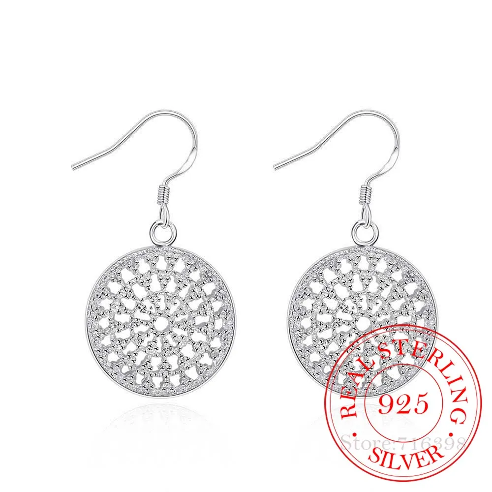 

Korean 925 Sterling Silver Hollow Round Crystal Vintage Long Tassel Dangle Earrings For Women 2020 Engagement Wedding Jewelry