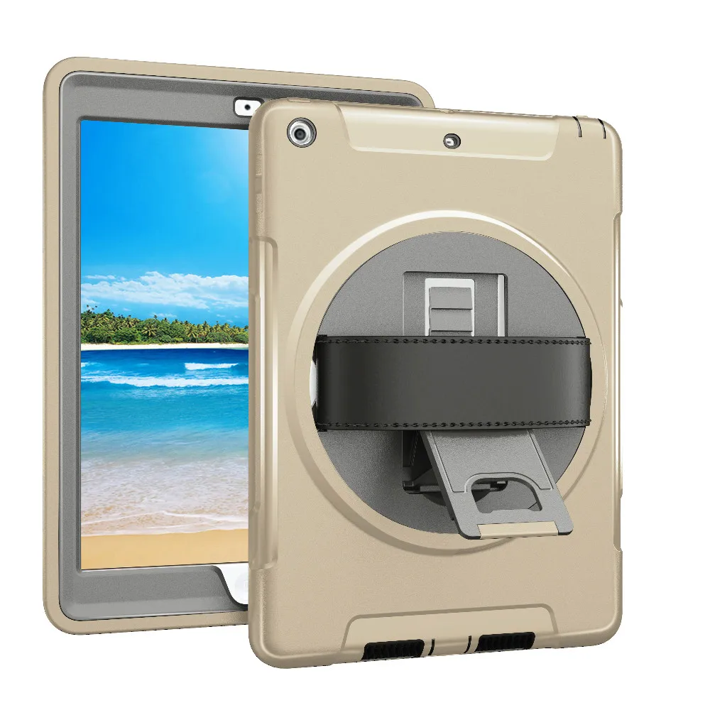Чехол для ipad 9 7 дюймов 2018 2017 сверхпрочный чехол с вращающейся на 360 Подставкой