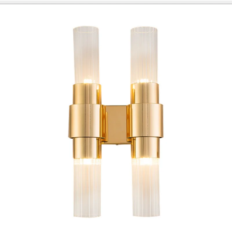 

Creative Modern Metal Golden Double Tube Wall Lamp