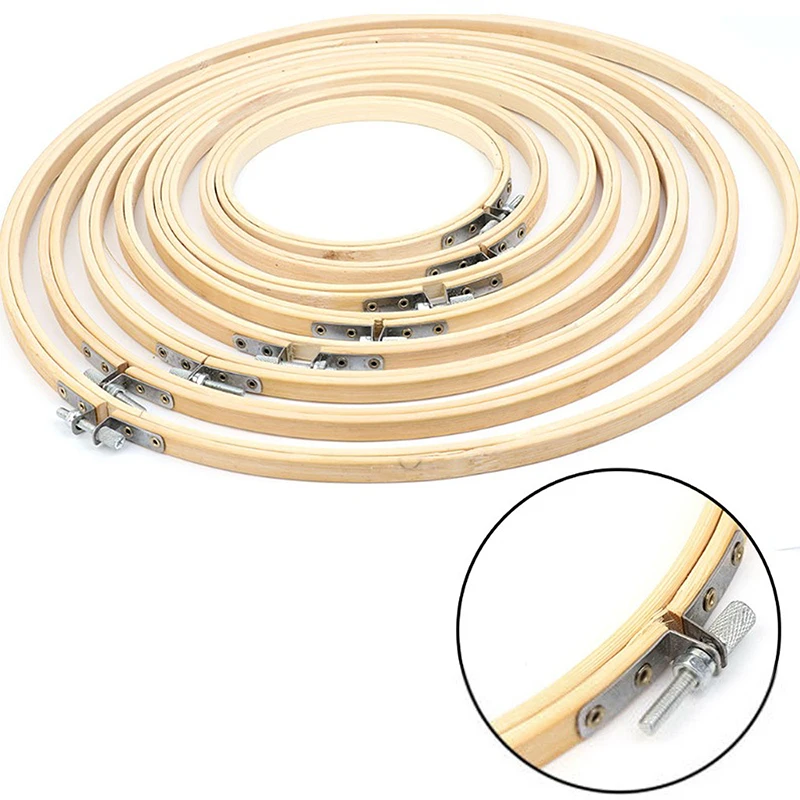Cross stitch Bamboo stretch 1 piece DIY accessories 13cm~40cm Sewing Embroidery circle Wooden frame hoop Handwork | Дом и сад