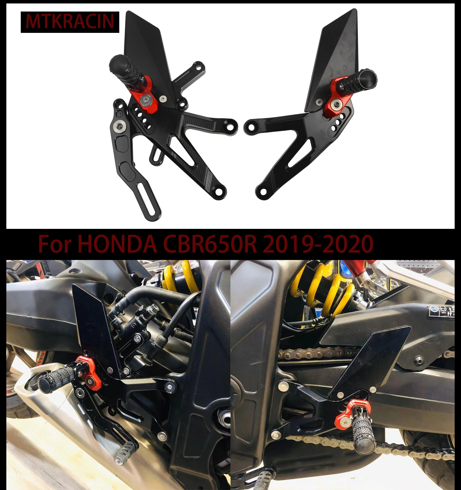 Mtkraching аксессуары для мотоциклов cbr650r 2019 2020 комплект ног Педаль задняя педаль