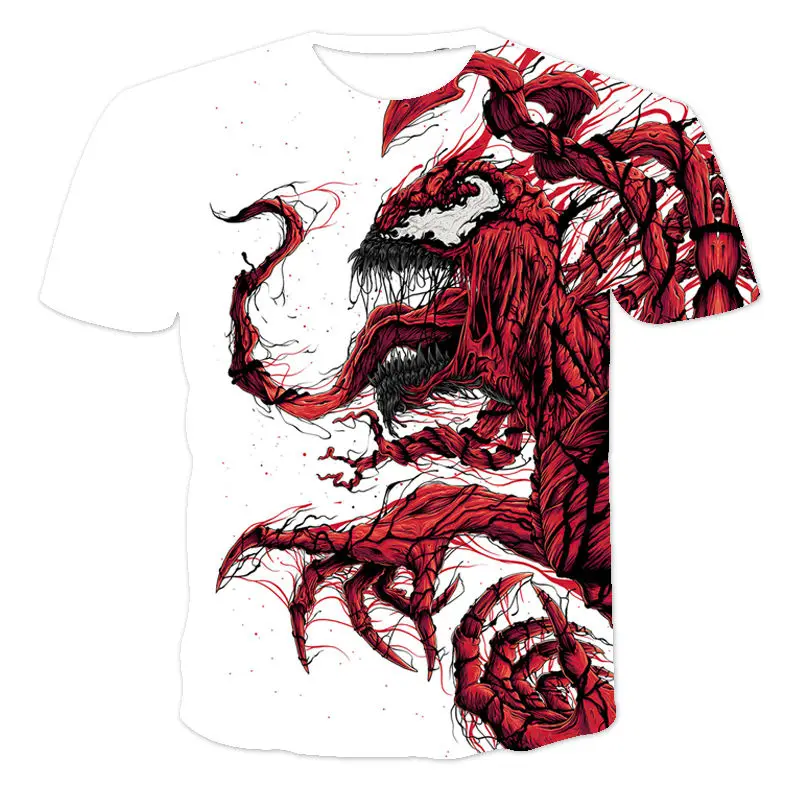 

2021 New Summer T-Shirt Unisex Short-Sleeved 3D Printing T-Shirt Film And Television Series Venom Round Neck Pullover XXS-6XL