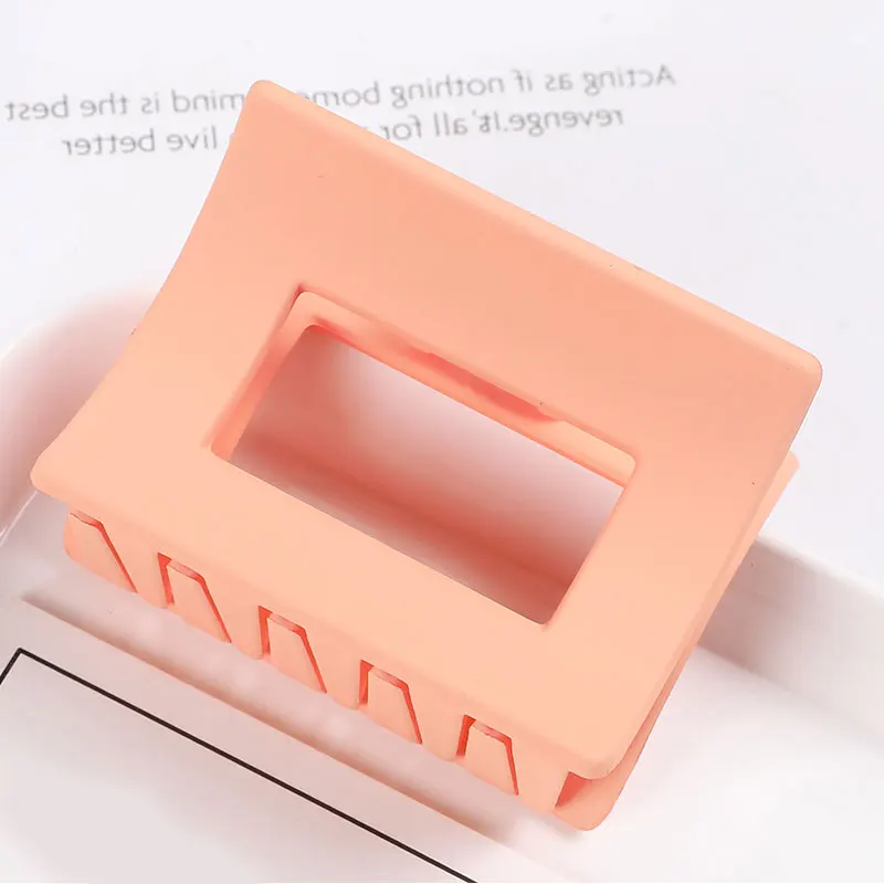 

High Quality Geometric Hair Claws Large Square Frosted Hair Crabs Clip Women Hollow Out Ponytail Clips Makeup Styling Headwear