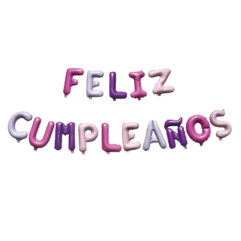 16 дюймов Испания FELIZ cumpleaños письмо воздушный шар из фольги Happy Birthday Алфавит День