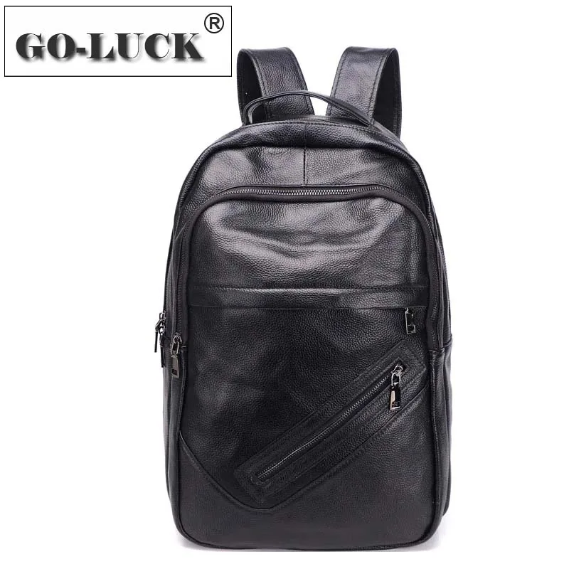 17 дюймовый ноутбук бизнес рюкзак из натуральной кожи мужская повседневная