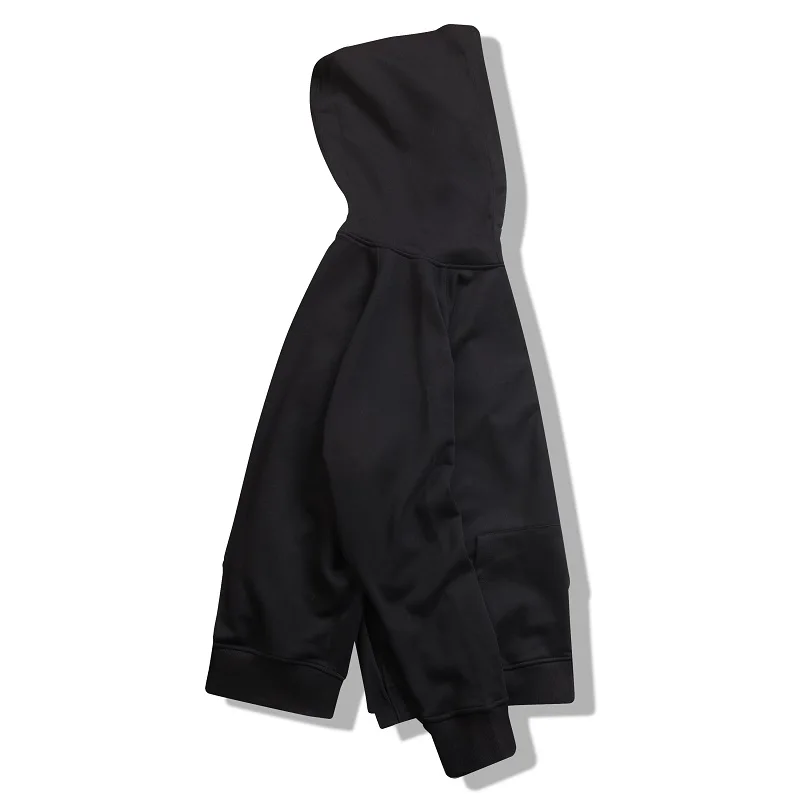 Толстовка с капюшоном qoolxcwear Мужская черная плотная серая уличная одежда брендовая одежда однотонная Повседневная свободная толстовка на молнии качественный хлопковый топ 2606