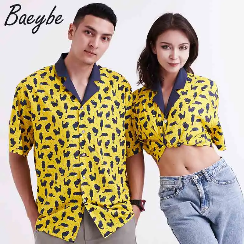 

New Hawaiian Male&Female Oversized Shirts Print Shirt Man's Camisas 2021 Beach Women's Blouse For Summer Swimming Pool Party