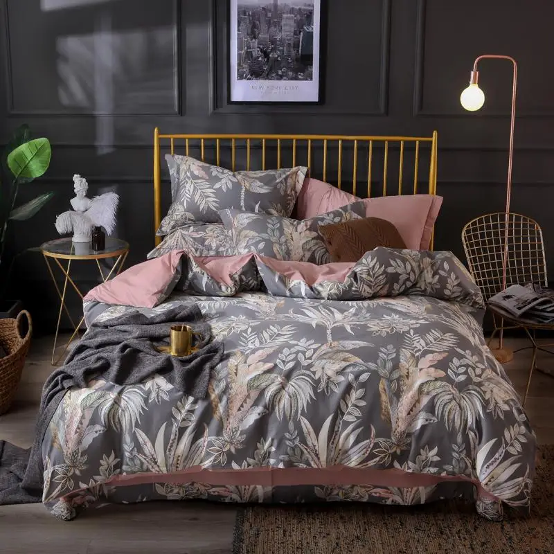 Luxury 100% Egyptian Cotton Twin Bedding Sets Duvet Cover Bed/Flat Sheet Fitted set Pillowcase Queen King Size Bed sets | Дом и сад