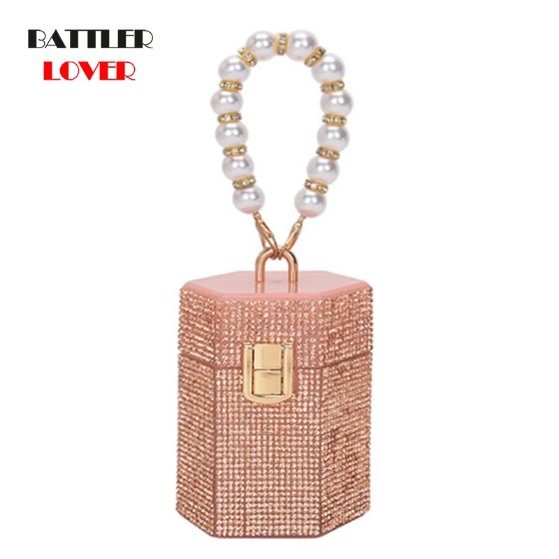 

Mini Cute Crossbody Bags For Women Leather Chain Small Shoulder Bag Fashion Lady Beading Design Lipstick Pouch Female Coin Purse