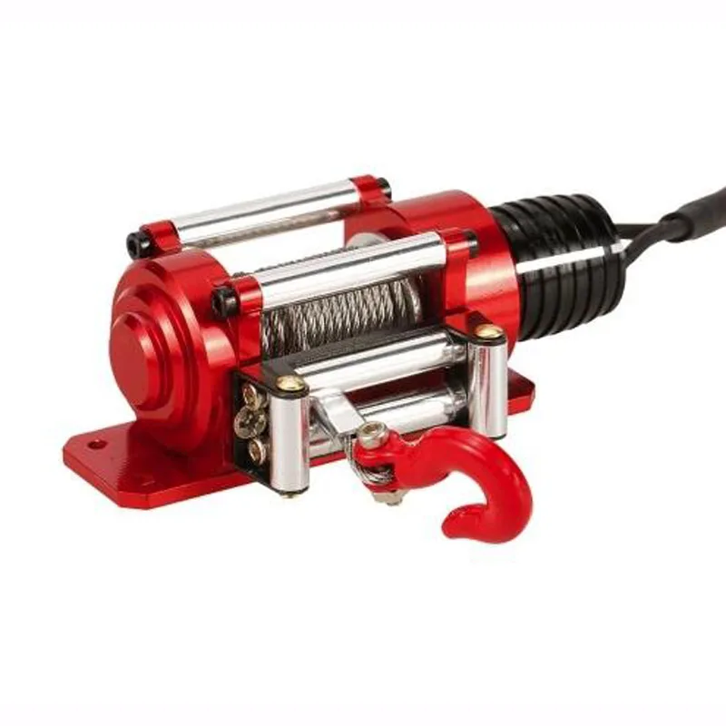 

Металлическая стальная Проводная Автоматическая ИМИТИРОВАННАЯ лебедка с переключателем для 1/10 JEEP RC Car, модель внедорожника, гусеничного восхождения