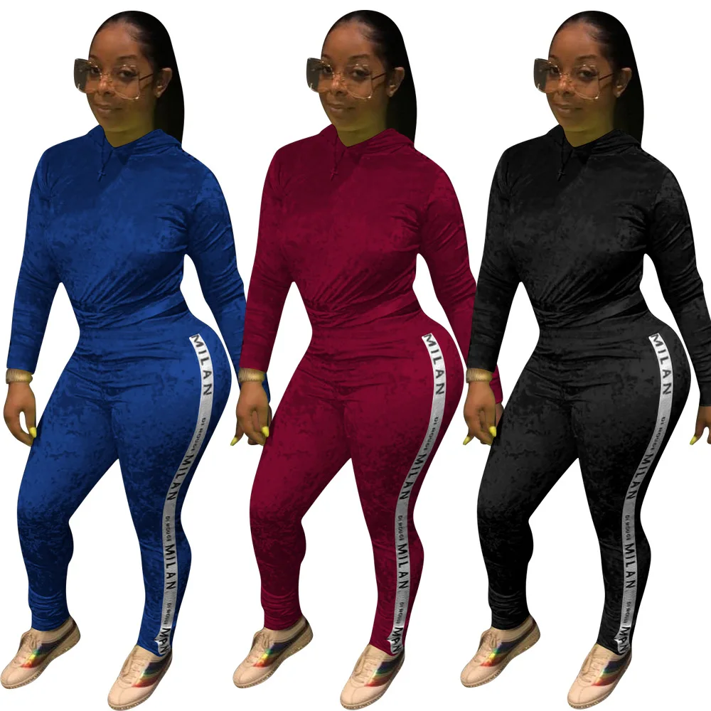 Письмо 2 шт. наряды для женщин Лето Весна с длинным рукавом Топы и набор длинных