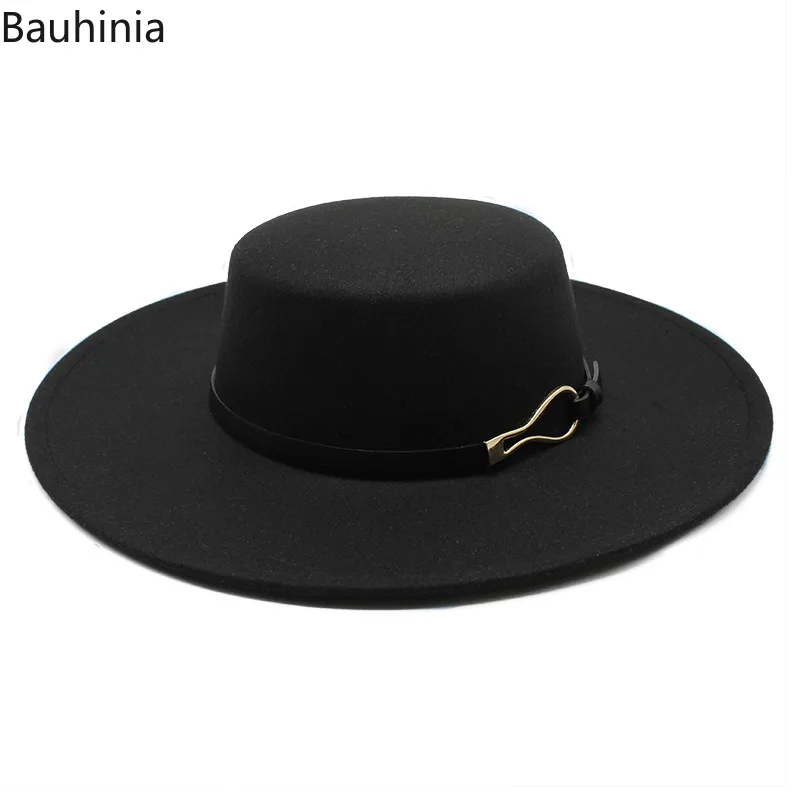 Bauhiniua шерстяные войлочные шляпы-федоры Jazz Cap 2022 зимняя теплая Женская 10 см широкие
