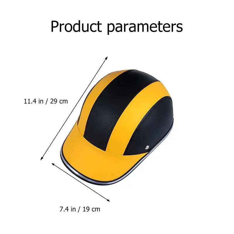 

Motorcycle Helmet Baseball Cap Semi-Open Liner Detachable Breathable Adjustable Stap Bikes Scooter Helmets
