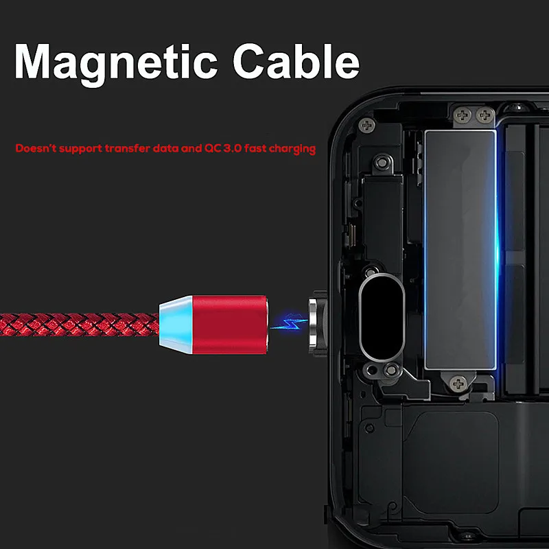 1 м Магнитный кабель mi cro usb type C для быстрой зарядки зарядный провод Xiaomi 8 9 SE Red Note 4