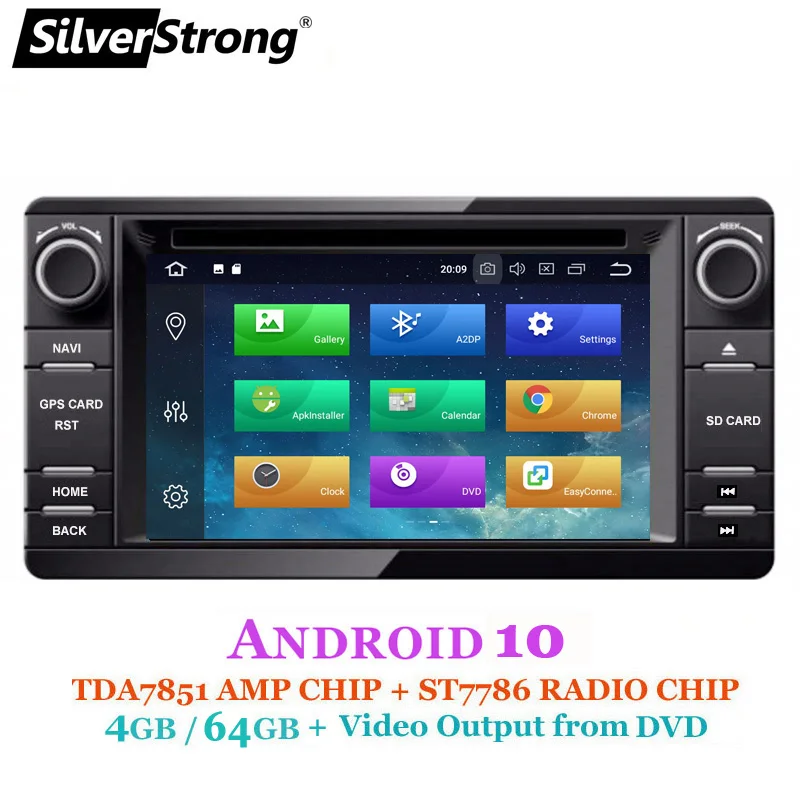 SilverStrong Android 10 2Din автомобильное радио DVD GPS для MITSUBISHI OUTLANDER 2017 2014 2015 2016 PAJERO ASX 4G