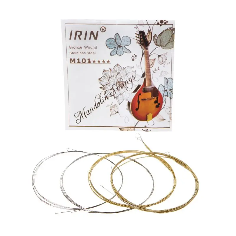 

8pcs/set M101 Mandolin Strings Silver-Plated Stainless Steel Copper Alloy Wound