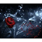 Алмазная 5D картина сделай сам, картина с надписью Love Kiss Rose, вышивка крестиком, полная выкладка, настенная наклейка, мозаика, домашний декор