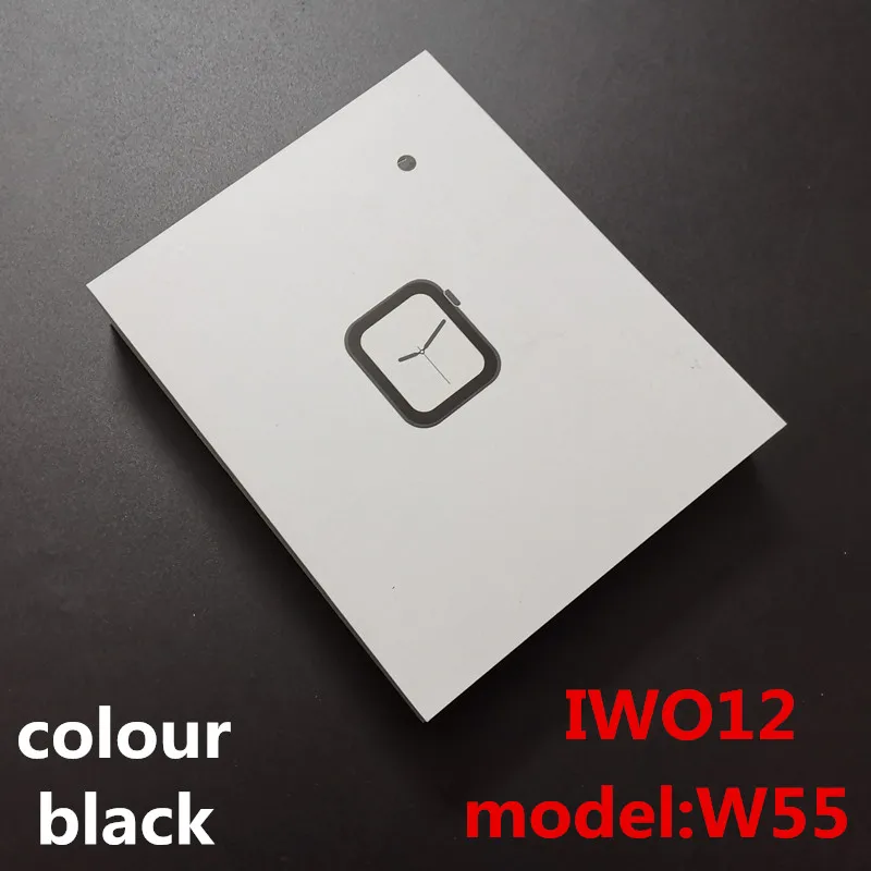 W55 balck Умные часы серии IWO 4 поколения 5 поколения часы 3 поколения часы Поддержка IOS Android W54/W34/I6/I2PRO/P4/QW21/Z7/W55/I7 - Цвет: W55 balck