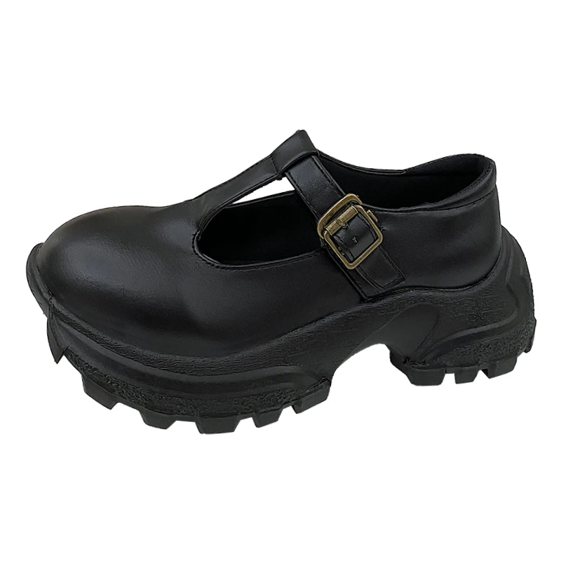 

Korean British Style Japanese-Style Retro Small Leather Shoes Women 2021 Spring New Belt Buckle Flat Mary Jane Shoes