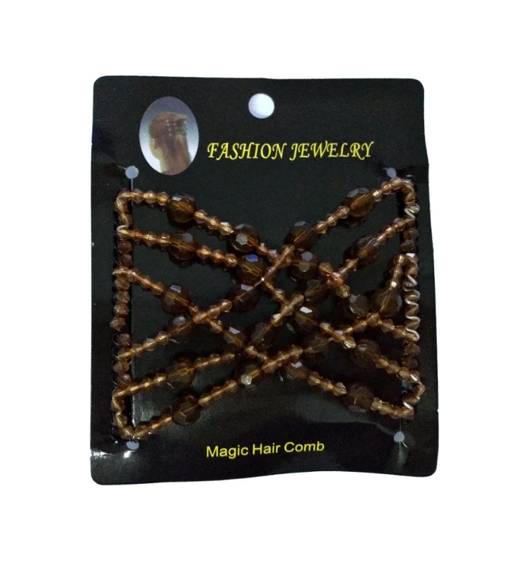 

Magic Hair Comb EZ Beaded Double Stretchy Elastic Jewelry Women Clips Hairstyle