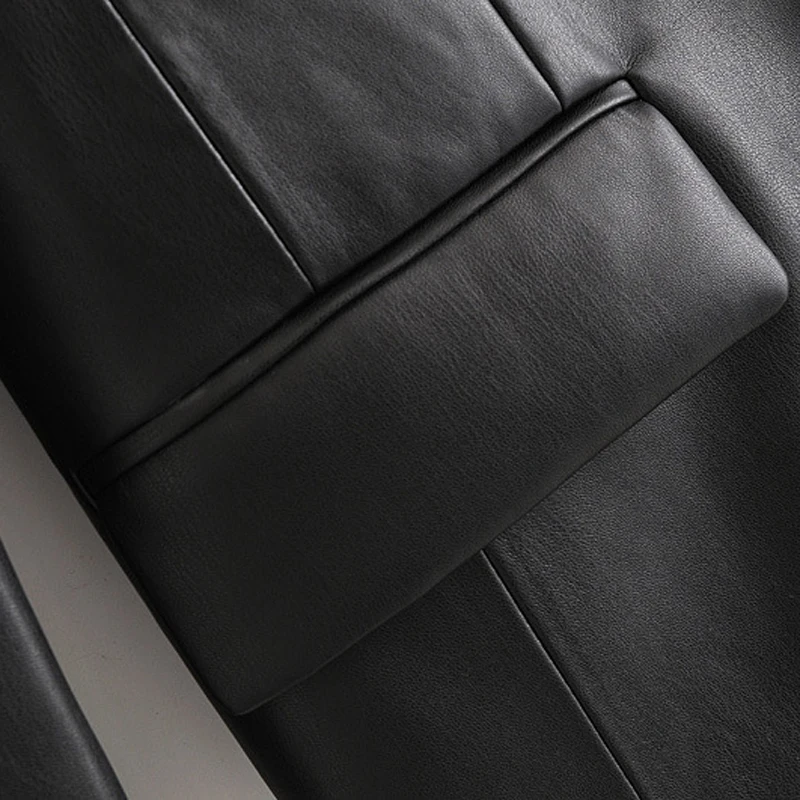 Casual Business Dress Suit Blazer Coat For Women Faux Leather Jacket and Coats Spring and Autumn Women Outfit Overcoat Clothing