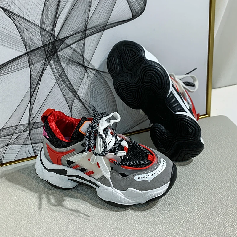 

ADBOOV Harajuku Colorful Women Sneakers 2020 New Fashion Suede Leather Chunky Shoes Trainers Street Style Female Footwear
