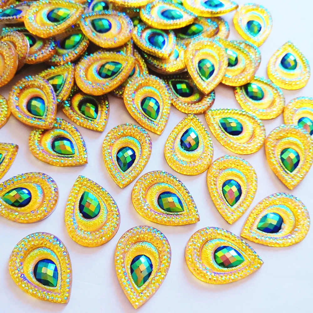 Уникальные каучуковые камни и кристаллы желтого синего цвета с плоским