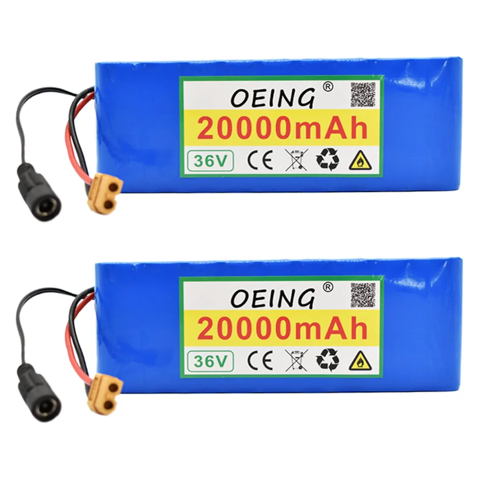 

36V 20Ah 18650 lithium battery pack 10S3P 20000mah 250W-500W Same port 42V Electric Scooter M365 ebike Power Battery+ Charger